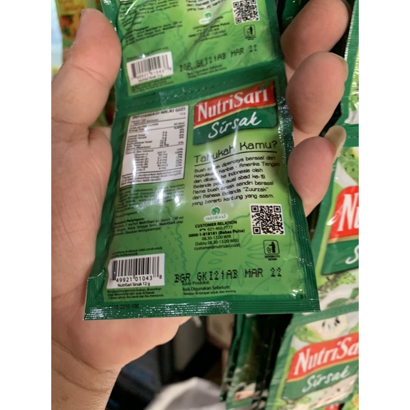 Nutrisari SIRSAK 1 Renceng isi 10 Sachet pcs