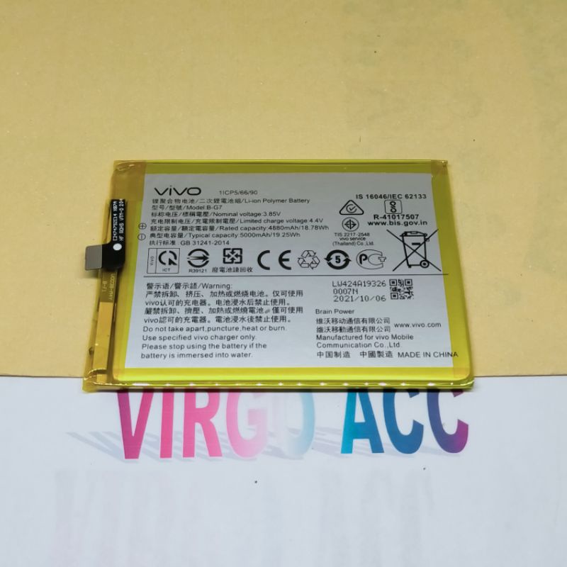 Baterai Batre Battery Vivo Y12 Y12i Y15 Y17 Z1 Pro B-G7 BG7 Original Battery Hp