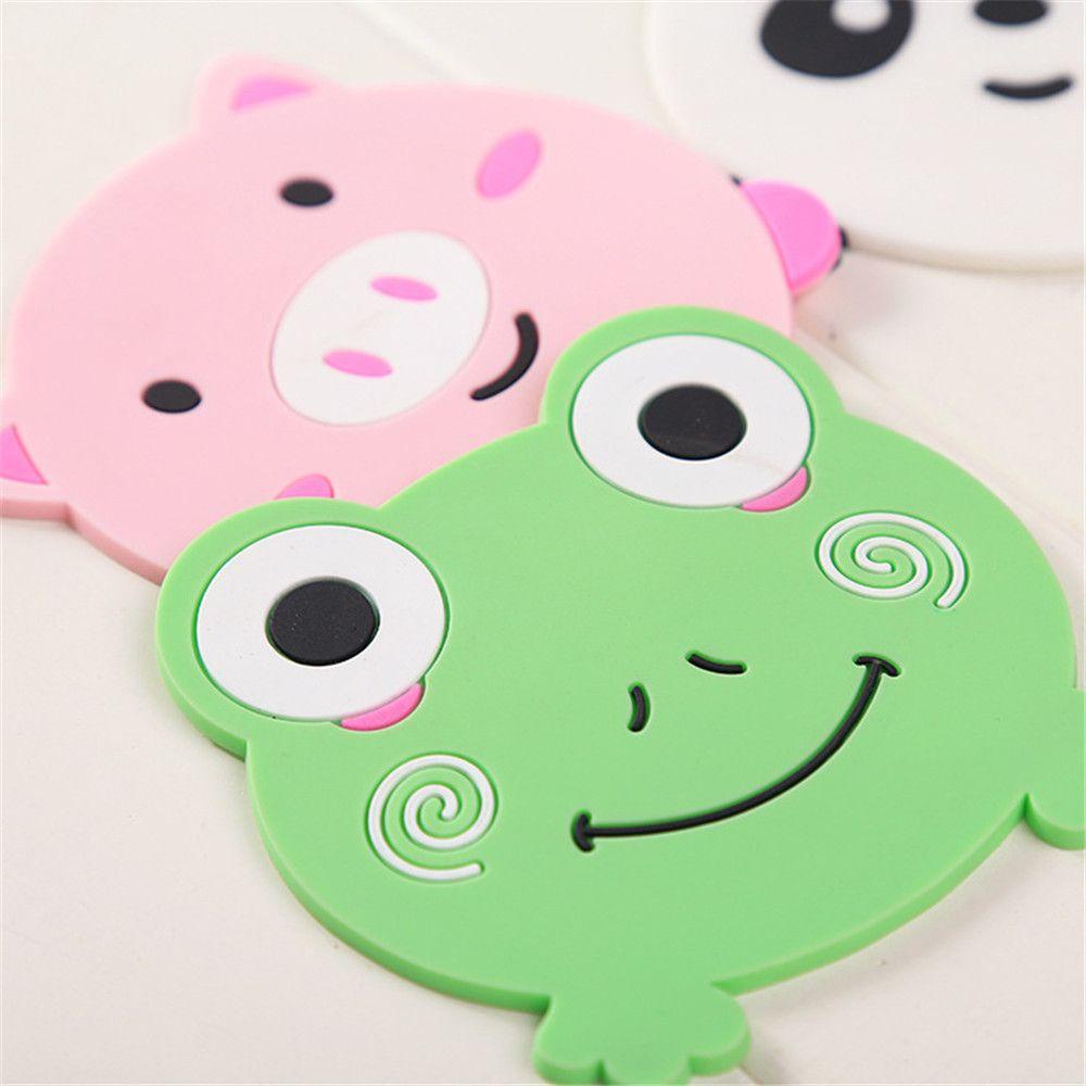 Solighter Silicone Coaster Cute Pad Hewan Aksesoris Dapur