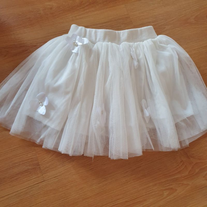 Rok Tutu Anak perempuan import white skirt