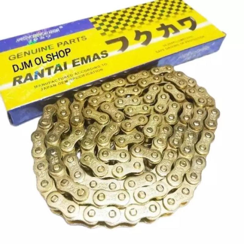 RANTAI KUNING MOTOR MAS/RANTAI GOLD FUKUKAWA 106L 112L 120L 428H