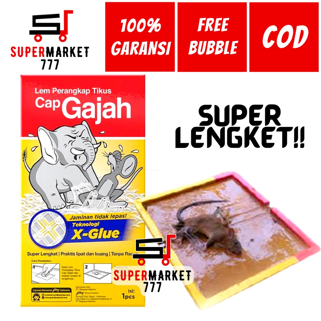 LEM TIKUS PAPAN ODOL CAP GAJAH LEM GAJAH UNTUK TIKUS LEM JEBAKAN TIKUS PERANGKAP TIKUS ULTRA SUPER M