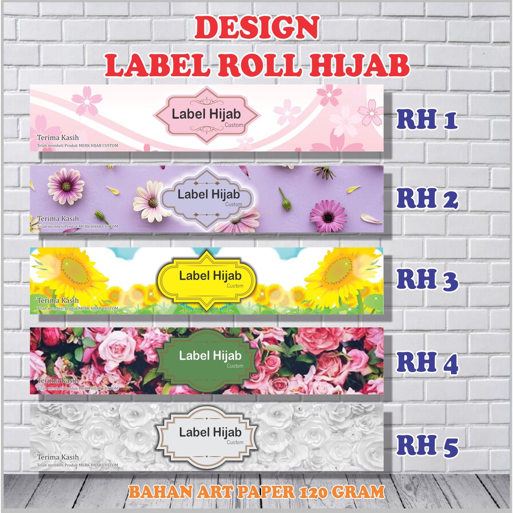 

LABEL ROLL HIJAB CUSTOM (PAKAI NAMA MERK SENDIRI)