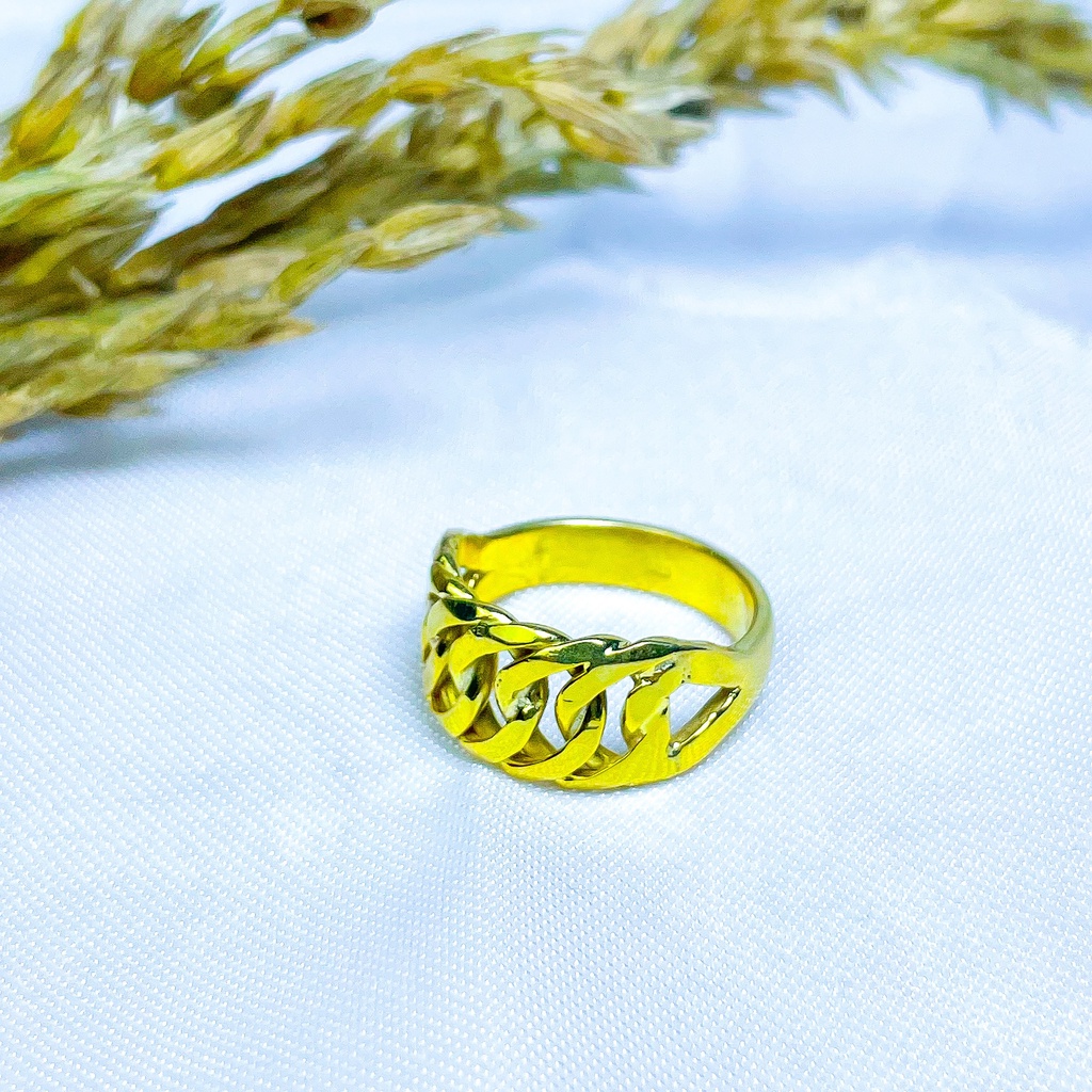 CINCIN SIMPUL RAJUT GOLD PERAK ASLI S925 GLOBAL JEWELLERY CJ043