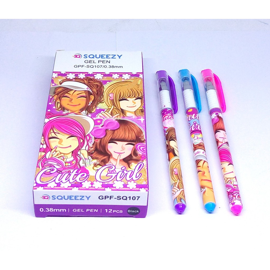 

Pulpen Gel Squeezy GPF-SQ107 Cute Girl - 0.38 mm