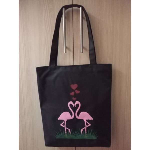 Totebag SemiCanvas Flamingo