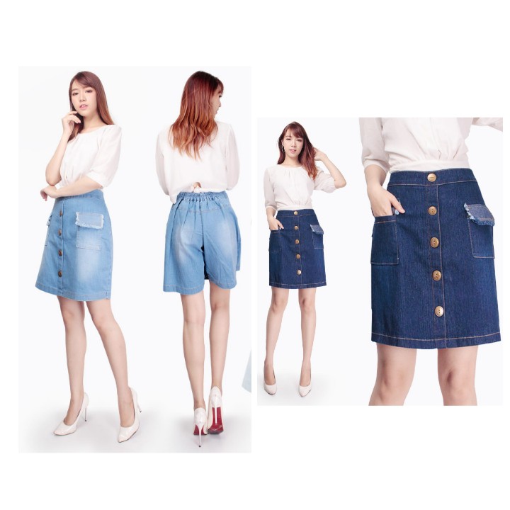 SB Collection Celana Pendek Junisa Jumbo Hotpants Jeans Wanita