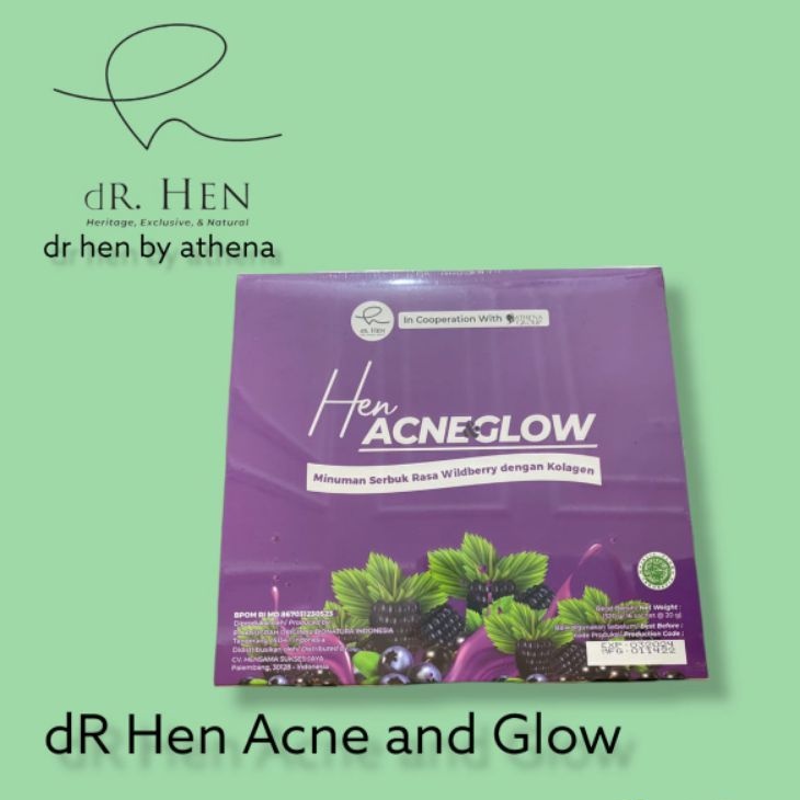 dr hen acne dan glow | serbuk kolagen dr hen