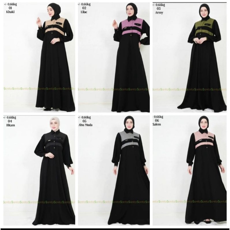 Fashion muslim wanita Dress muslim only giska by sanita Gamis only dewasa terbaru Pakaian muslim dewasa Dress muslim only Busana muslim dewasa Dress muslim terkini