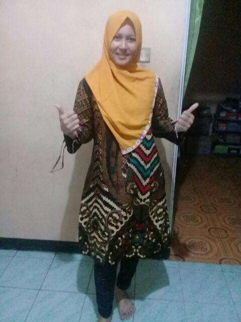 Batik Fujina Tunik Kekinian Pakaian Kerja Kantor Kondangan Seragam Pakaian Murah