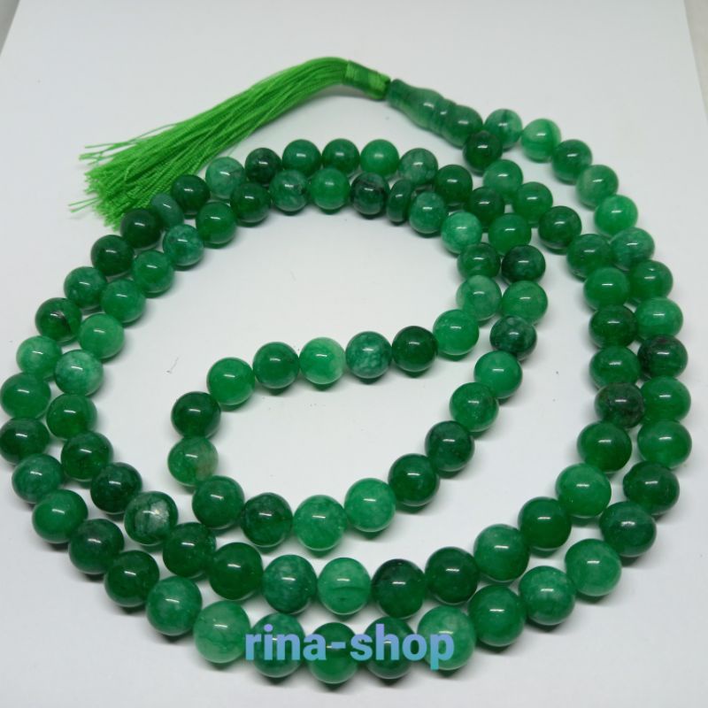 TASBIH BATU GIOK IJO 10MM ORIGINAL