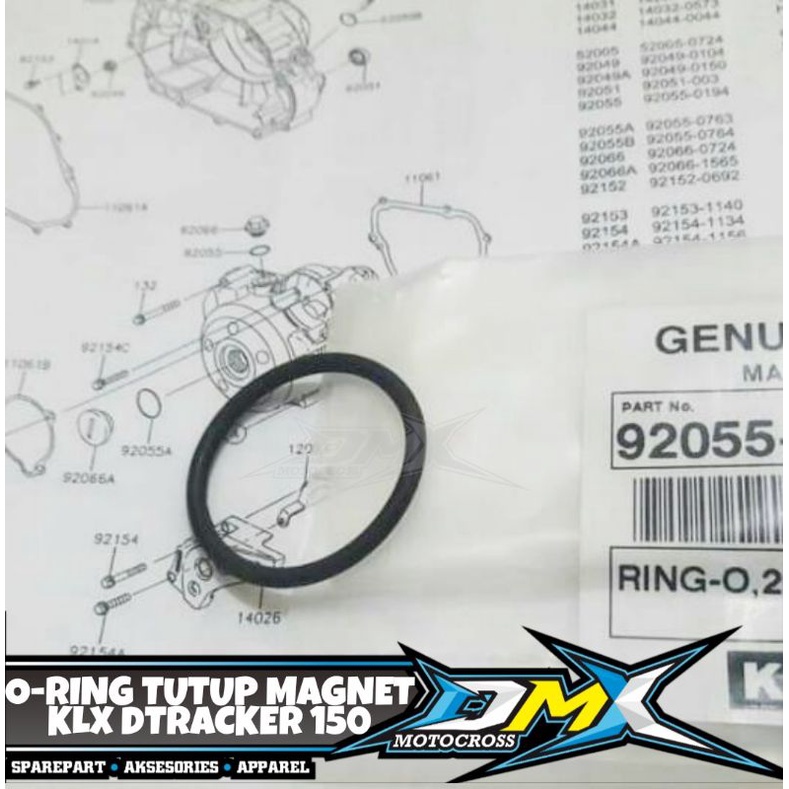 ORING RING O TUTUP MAGNET KLX DTRACKER 150 92055-0763