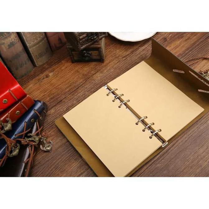 

ITERBARUl Isi Buku Catatan Binder Kulit Retro Pirate - Vintage - Putih ICLQl