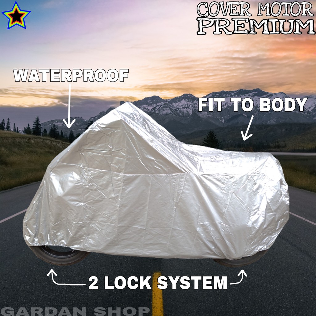 Sarung Motor HONDA NEW GENIO SILVER POLOS Body Cover Penutup Motor Genio PREMIUM