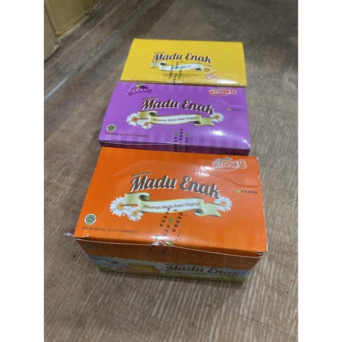 

}}}}}}] Maduenak Madu Enak Rasa Jeruk Original Anggur - 12 sachets