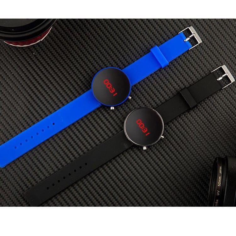 [SS-✅COD] JAM TANGAN PRIA/WANITA LED WATCH STRAP RUBBER DIGITAL LD-15 CASE BULAT