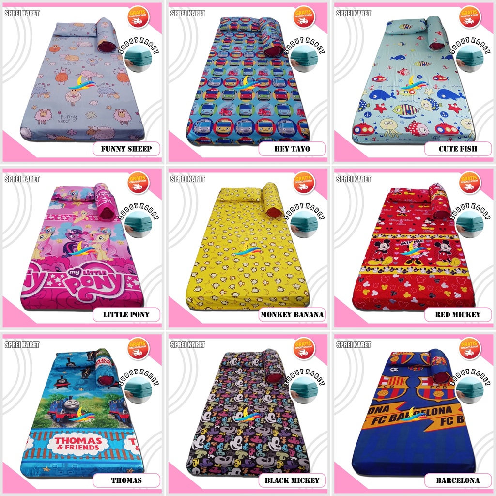 Sprei Resleting 90x200 90x200x15 90 x 200 Seprei Sarung Kasur Busa Seprai Polos Uk Ukuran US4T15