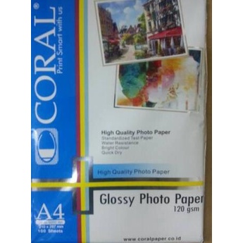 

☼ Kertas Photo / Photo paper Glossy / Foto Paper Coral 120 gsm ☛