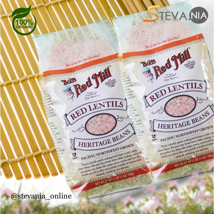 

Bob's Red Mill Organic Red Lentils 765g