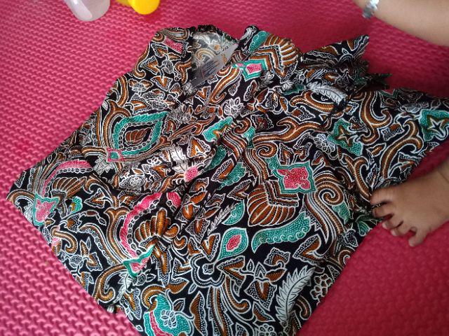 Couple Batik Keluarga Sarimbit Dress Tunik Muslim Motif Cirebonan