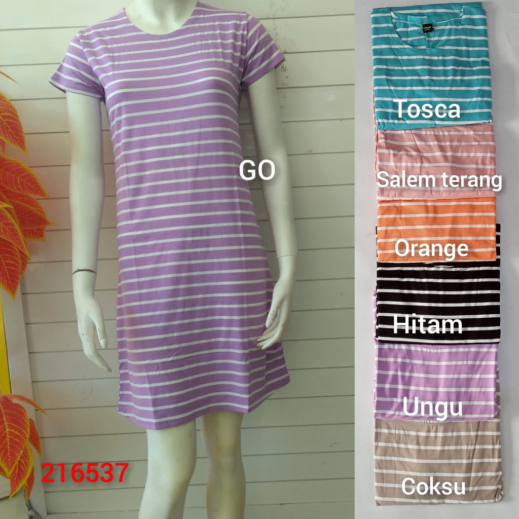 gof A DASTER LEMONE DRES Wanita Casual Motif Pakaian Perempuan Lengan Pendek