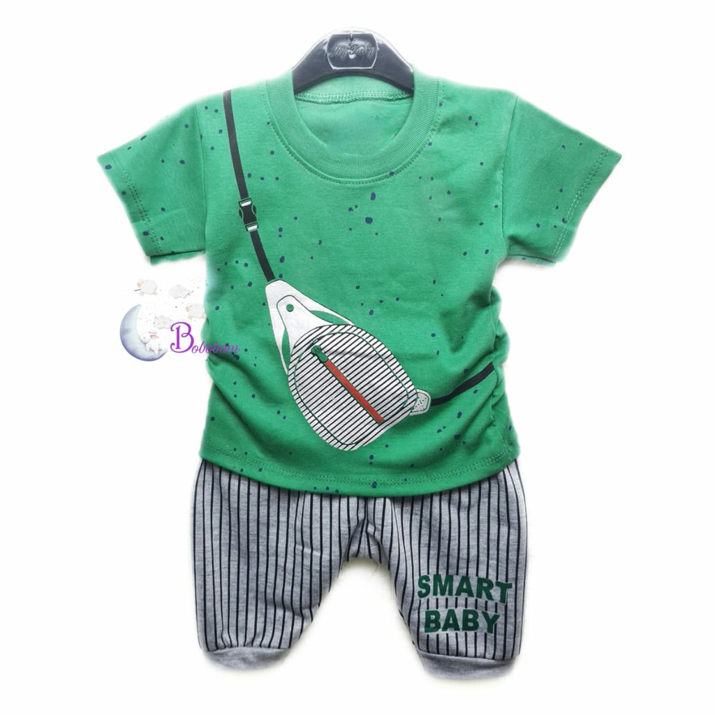 BAJU BAYI ECER BOBOBAM CASUAL KASUAL SMART BOY SETELAN ANAK HARGA GROSIR