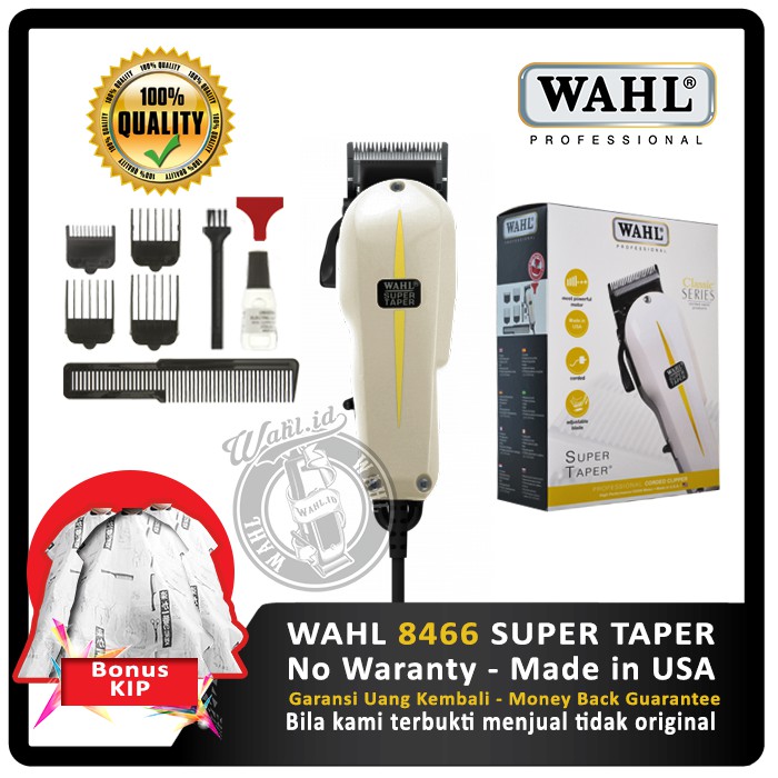 WAHL 8466 ST Alat Cukur Rambut Super Taper ORIGINAL Made in USA 100