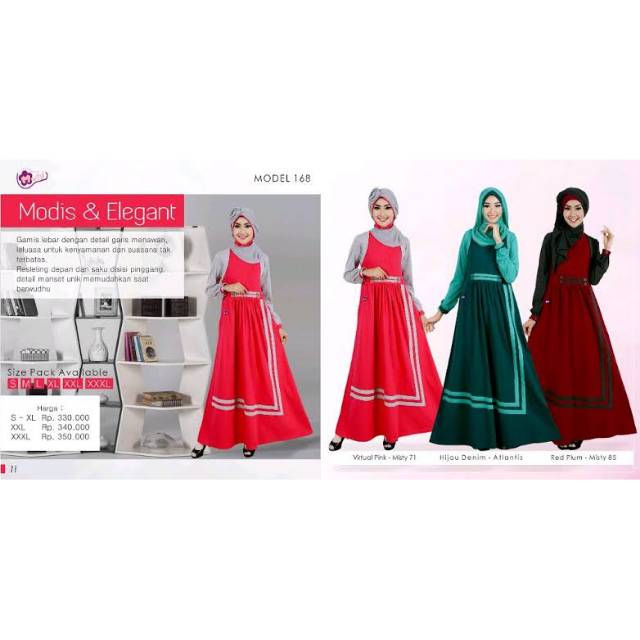PROMO DISKON 35% GAMIS MUTIF MODEL 168