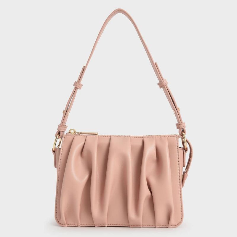 9.9 SALE | CK Beaded Strap Ruched Shoulder Bag