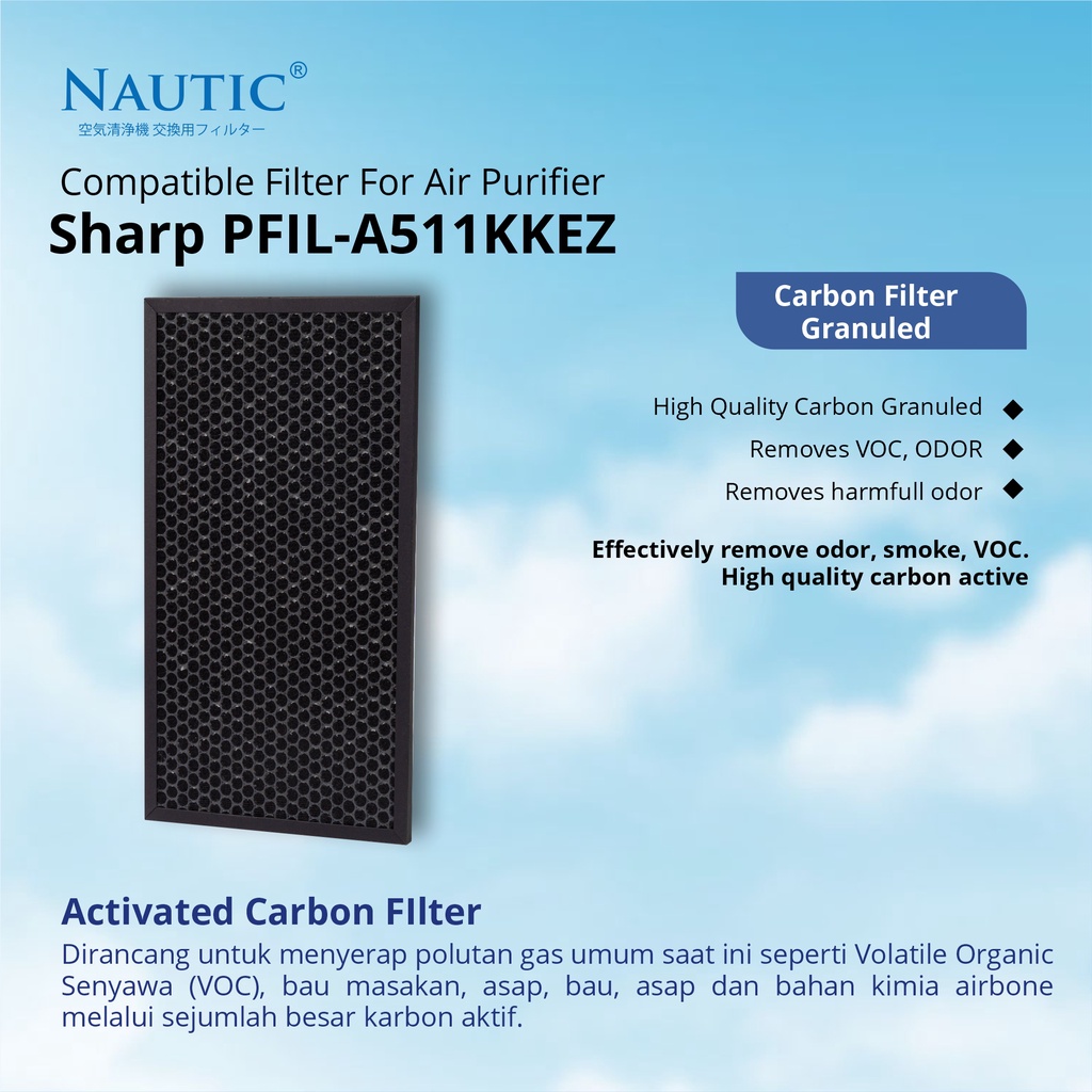 REPLACEMENT HEPA Filter untuk SHARP Air Purifier FP-J60 FP-J60Y FP-J80 FP-J80Y FP-J60TA FP-J80TA / FZ-J80HFE / FZ-J80DFE