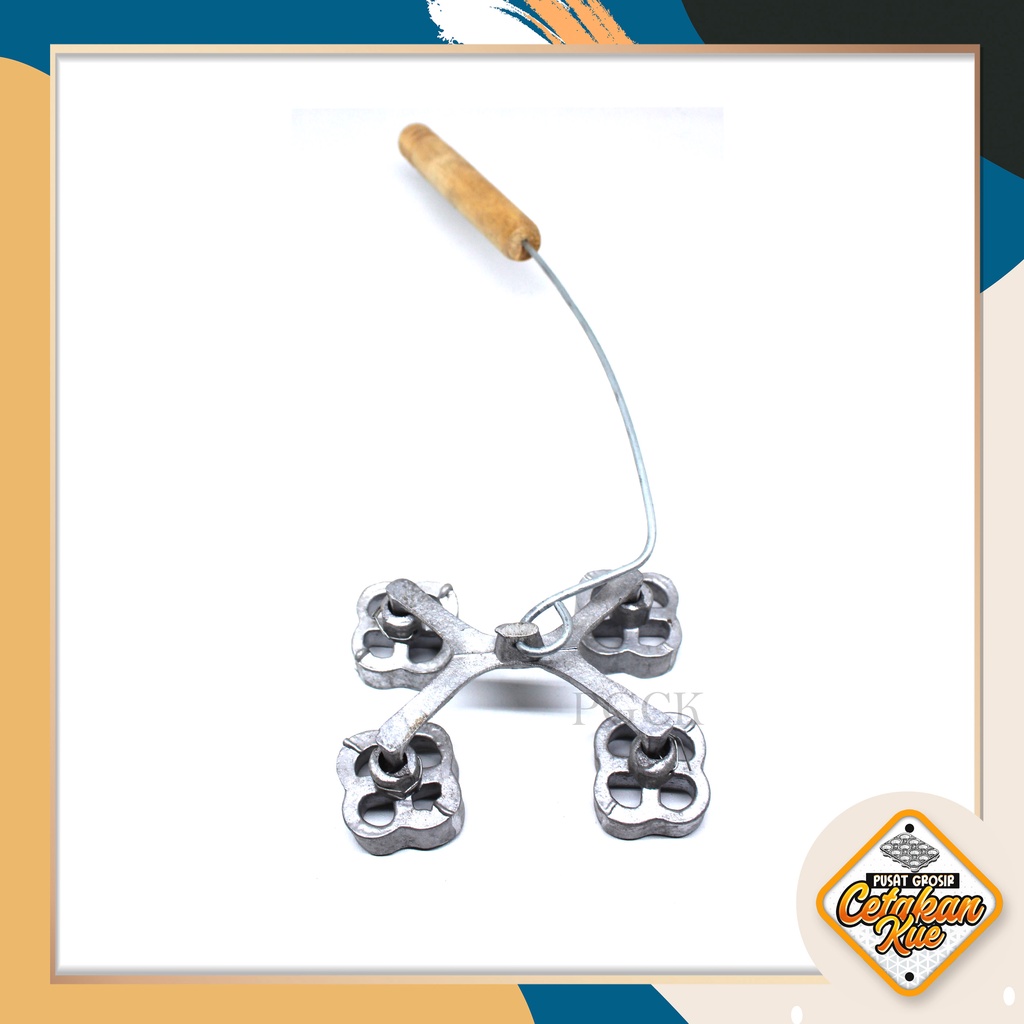 PGCK CETAKAN KUE KEMBANG GOYANG MODEL ISI 4 / KEMBANG GOYANG ISI 4