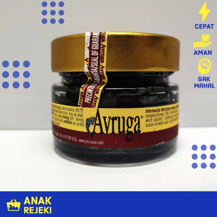 

Caviar Avruga 120gr - Pescaviar Telur Ikan Hitam Kaviar Smoked Premium - BARU