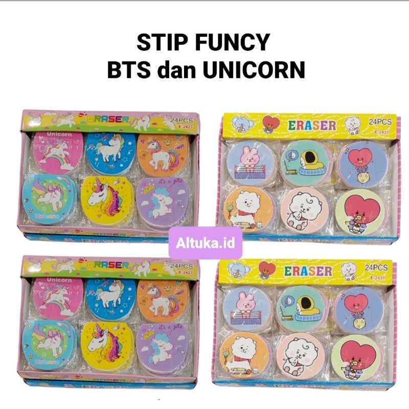 

Penghapus / Stip Pensil Murah BTS Unicorn Funcy