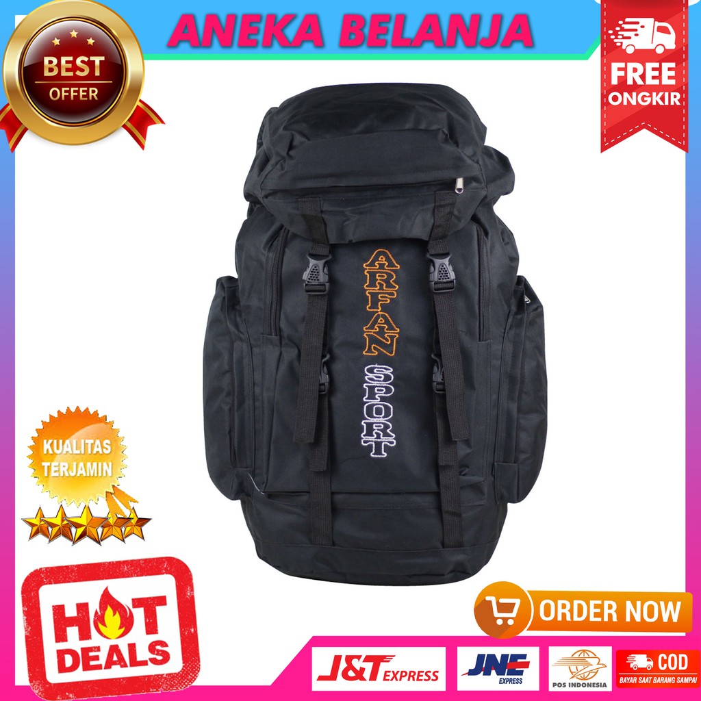 New Arrival Tas Gunung Arfan Sport Tas Hiking Muncak Berkualitas Tebal Awet Multifungsi Workout Kece Backpack Camping Travelling Harga Termurah Terlaris Terjangkau