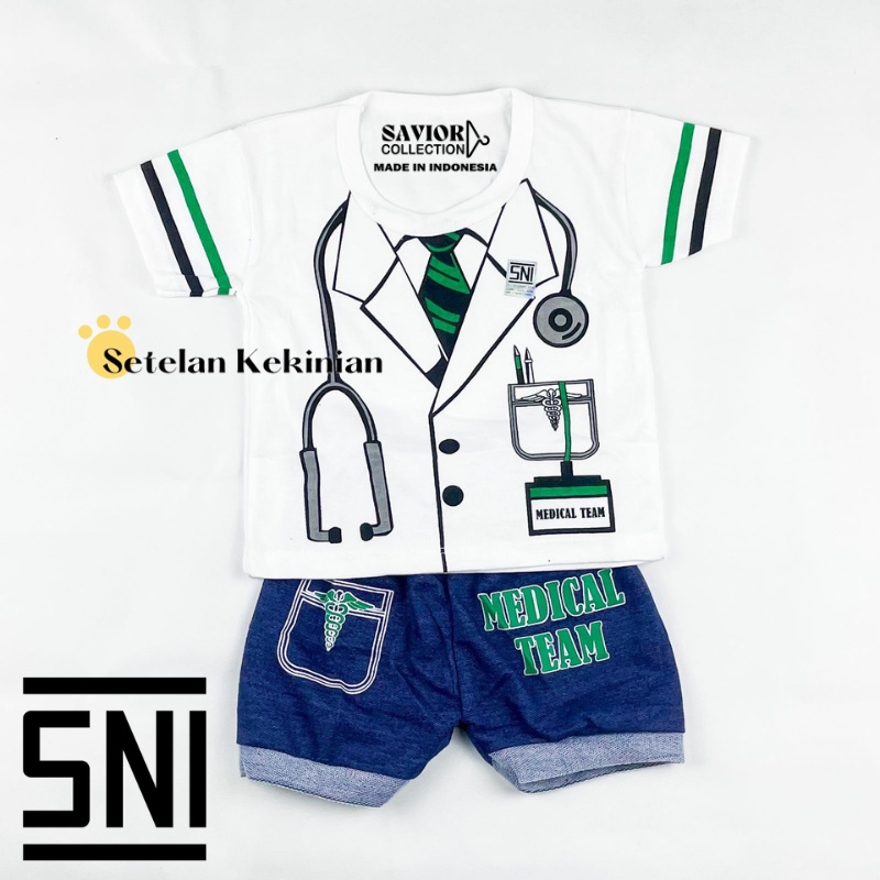 [SK] Set Anak Bayi 0-12bln Profesi Setelan Anak Laki Laki Keren Costum Dokter Set Baby Boy