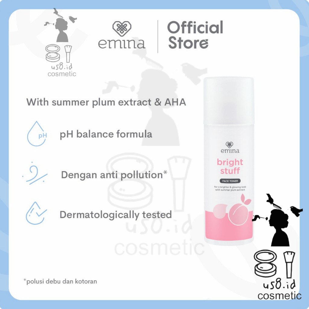 EMINA Bright Stuff Series | pencerah Emina toner face wash moisturizing tone up ACNE PRONE