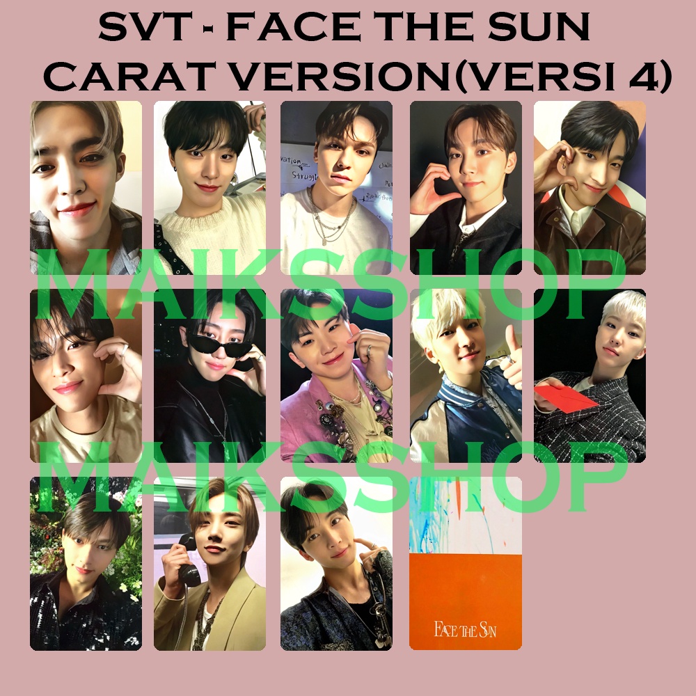 (BISA SATUAN) Seventeen Face The Sun Carat Version Photo card