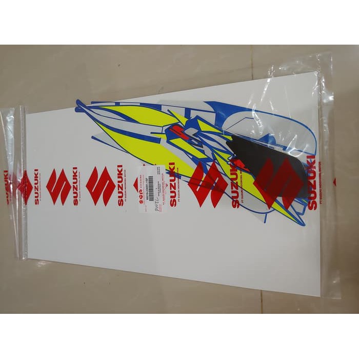 Striker motor suzuki / Stiker Bodi & Lis Body & Striping Gsx150S 2017 Biru Gp Original SGP