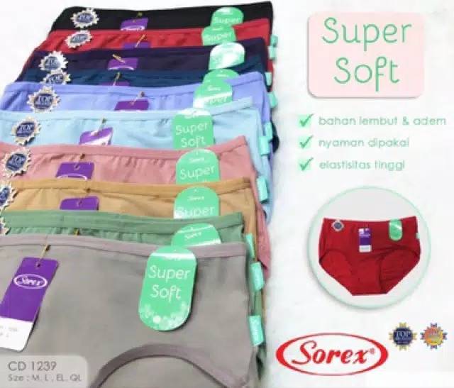 Cd celana dalam wanita sorex super soft/cd sorex1239