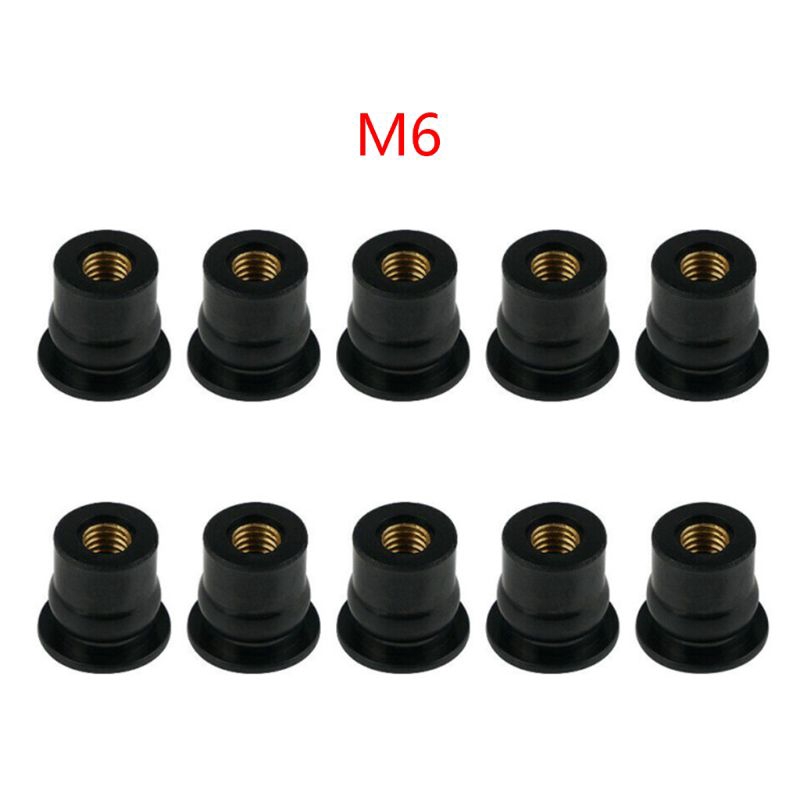 M4/M5/M6 Rubber Well Nuts Blind Fastener Windscreen Windshield Fairing Cowl