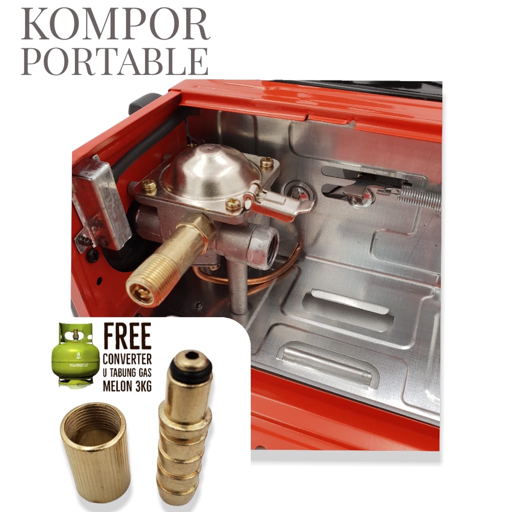 KOMPOR PORTABLE SANEX/PORTABEL GAS KALENG/TABUNG STAINLESS STEEL SANEX SN-883/ KOMPOR KECIL