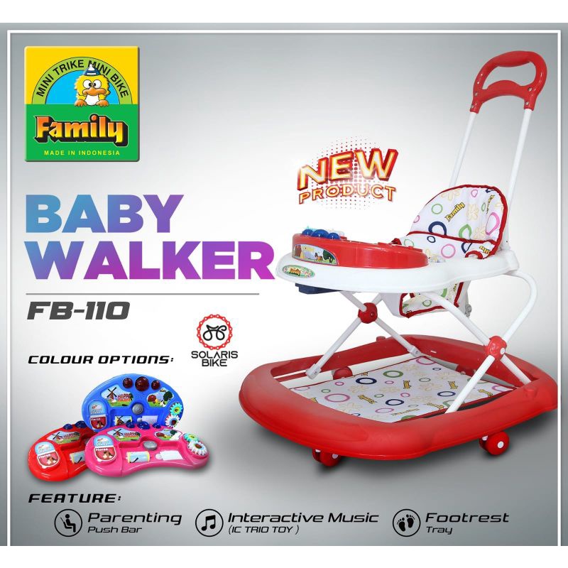 Baby Walker FB 110 FB 136L F551B FB 32366 Family Ori - Alat Bantu Berjalan Baby