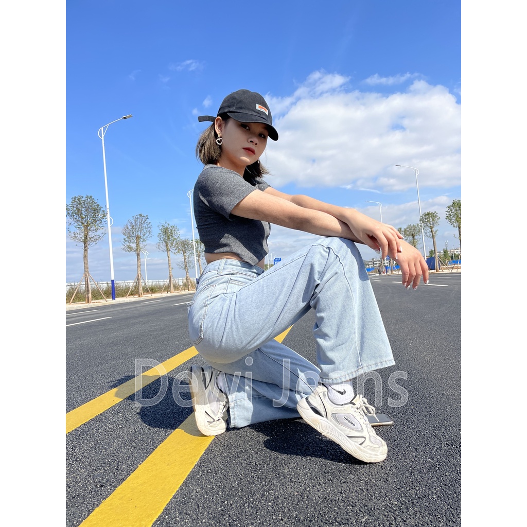 L.A.Outlet J48 Jeans Abu-abu-hijau Celana Panjang HW Kulot Jeans Boyfriend Jeans Korea Jeans Celana Jeans Impor jeans highwaist celana korean style celana jeans wanita jeans korea celana jeans kulot