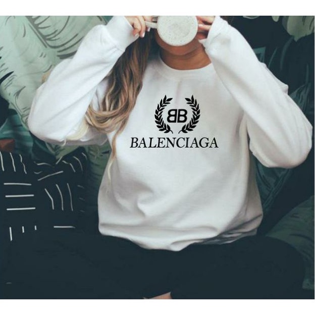 BALENC 2XL Sweater Wanita Jumbo Bigsize Atasan Crewneck Oblong Oversize Kekinian Fashion Terkini Ala Korean OOTD Kasual