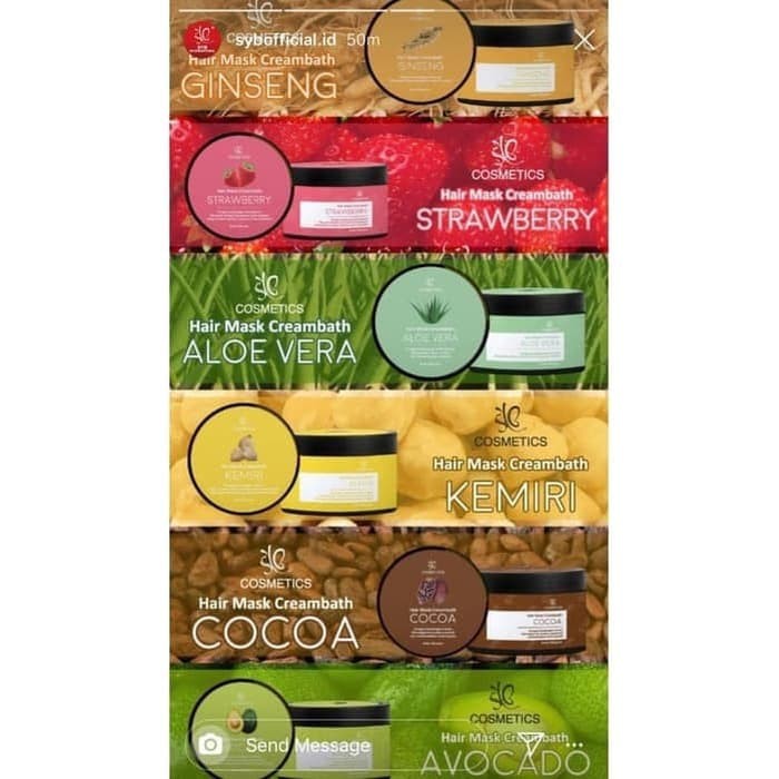 ✨LACIKOSME✨ HAIR MASK CREAMBATH BY SYB BPOM 500GR