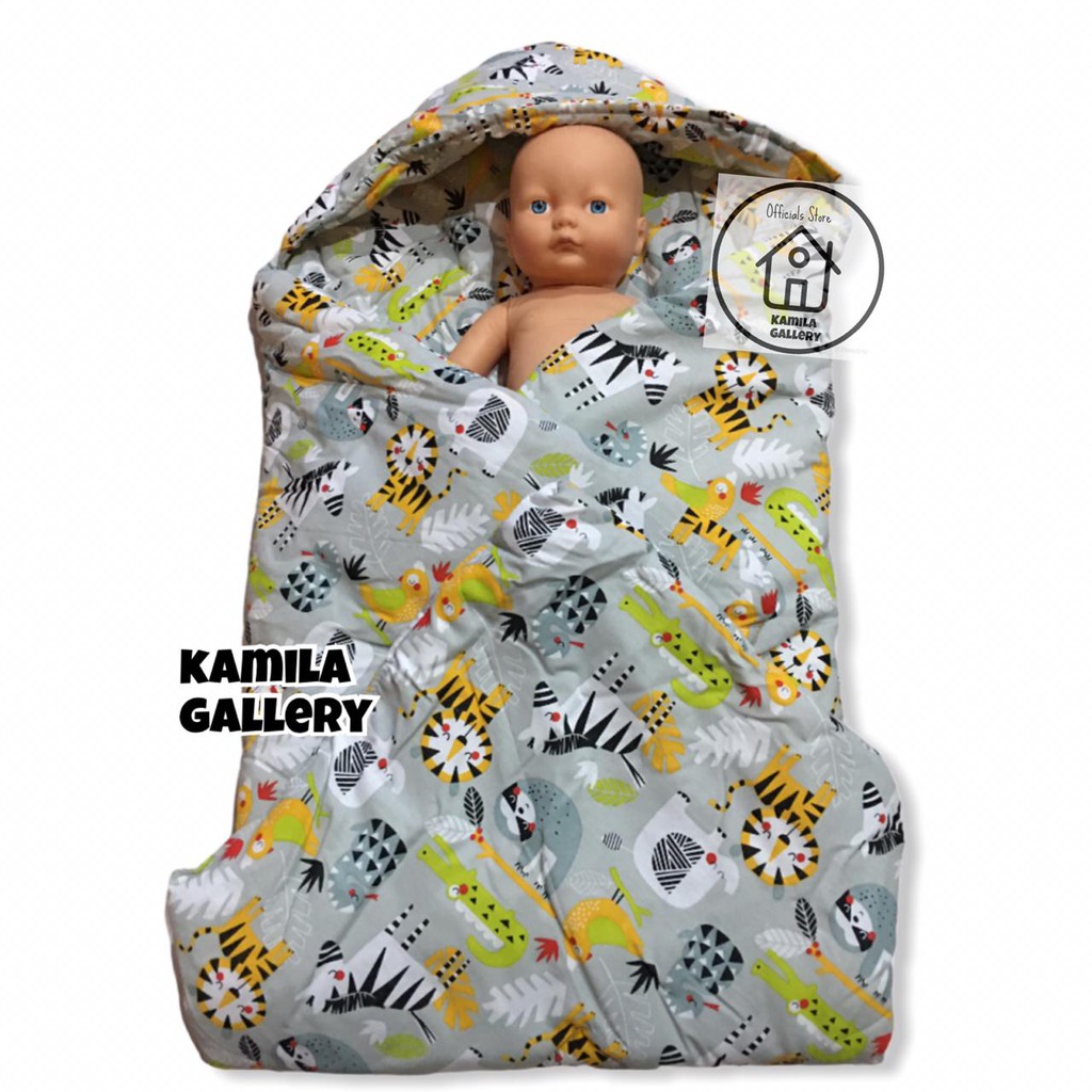 FREE TAS MIKA!! Selimut topi bayi - baby blanket - hoodie blanket baby / kado lahiran bayi