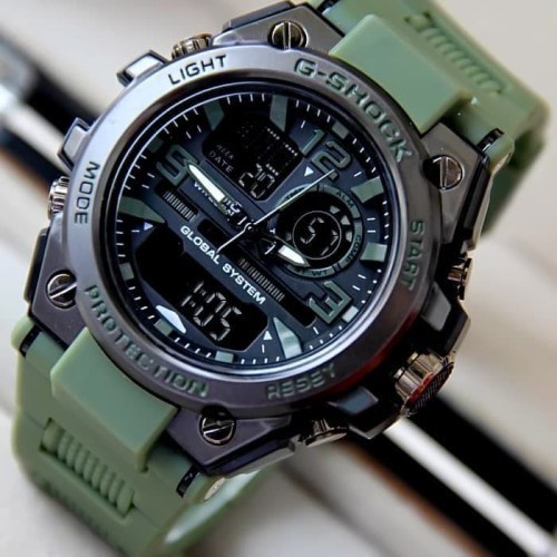 Jam Tangan Kotak Gratis Pria GSHOCK GST-8600 Casio G SHOCK GST8600 Karet Logam Tahan Air