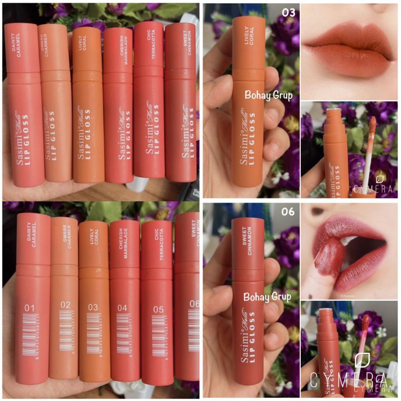 (BISA PILIH WARNA) 𝗦𝗔𝗦𝗜𝗠𝗜 𝗠𝗔𝗧𝗧𝗘 𝗟𝗜𝗣𝗚𝗟𝗢𝗦𝗦 // SASIMI MATTE LIPCREAM / LIPSTICK SASIMI NUDES SOFT MOISTURIZED