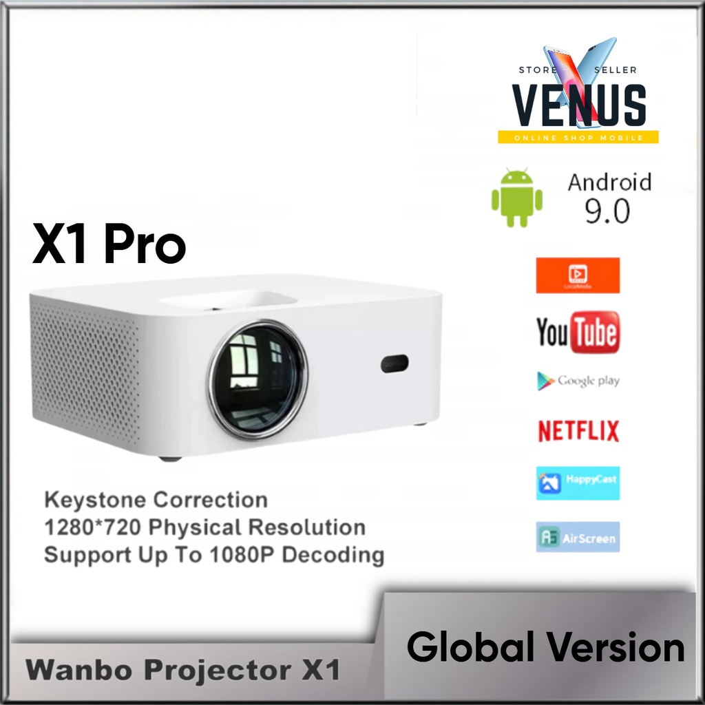 WANBO X1 PRO - Android Projector 350 ANSI Lumens Proyector