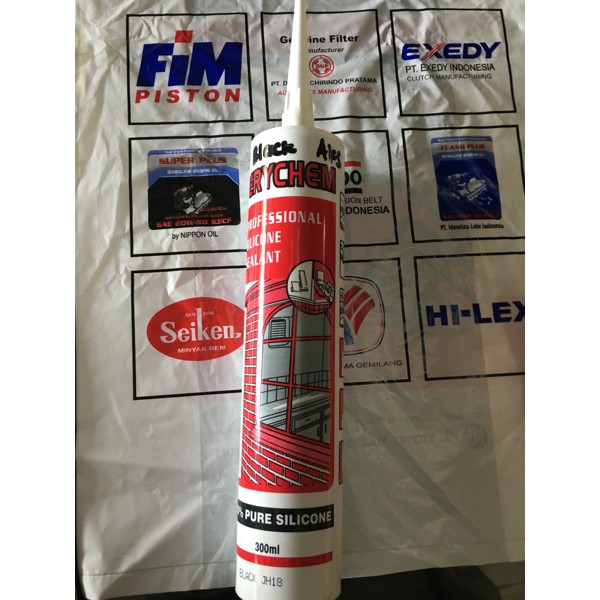 Lem Sealer Silicone Glass Warna Hitam / Putih